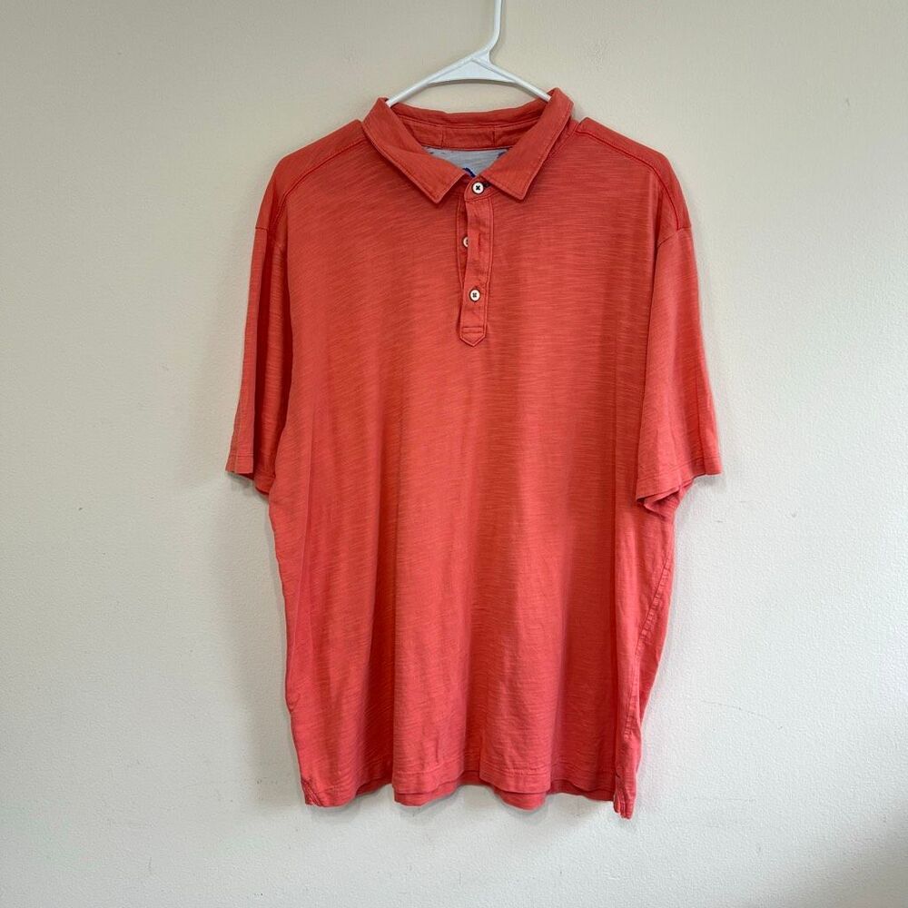 Tommy Bahama Orange Short Sleeve Polo Men XL